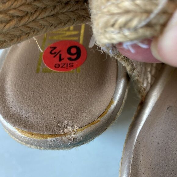 Mix No. 6 | Mix No. 6 Chanel-Mix Metallic Espadrille Wedge Size 6.5M - Picture 11 of 14